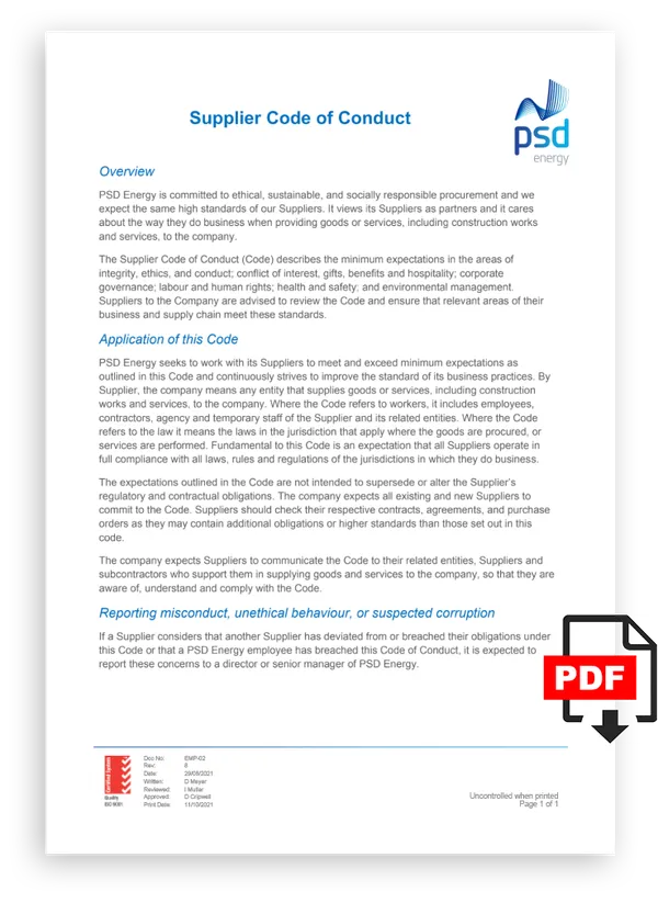 Supplier Code of Conduct
